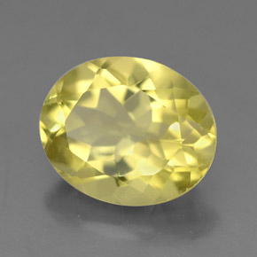 3.30캐럿 천연 레몬 쿼츠, 타원형 컷, 11×9.1 mm, VVS