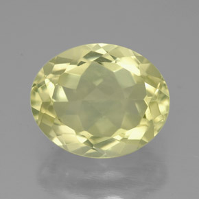3.32캐럿 천연 레몬 쿼츠, 타원형 컷, 11×9.1 mm, VVS