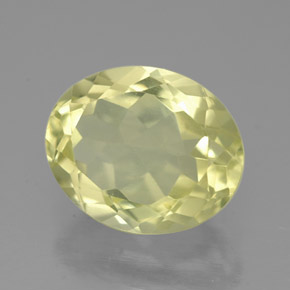 3.32캐럿 천연 레몬 쿼츠, 타원형 컷, 11×9.1 mm, VVS