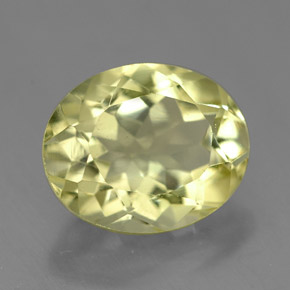 3.73캐럿 천연 레몬 쿼츠, 타원형 컷, 11.2×9.1 mm, VVS