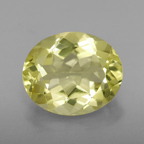 3.17캐럿 천연 레몬 쿼츠, 타원형 컷, 11×9.2 mm, VVS