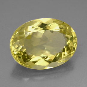 8.98캐럿 천연 레몬 쿼츠, 타원형 컷, 16.1×12 mm, VVS