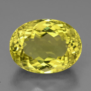 10.51캐럿 천연 레몬 쿼츠, 타원형 컷, 16×12 mm, VVS