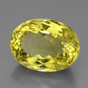 10.51캐럿 천연 레몬 쿼츠, 타원형 컷, 16×12 mm, VVS