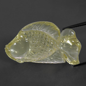39.76캐럿 천연 레몬 쿼츠, 투명한, 35.6×20.2 mm, 투명/반투명
