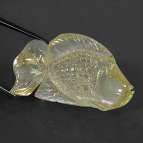 39.76캐럿 천연 레몬 쿼츠, 투명한, 35.6×20.2 mm, 투명/반투명