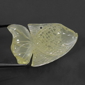 41.09캐럿 천연 레몬 쿼츠, 투명한, 34.9×22.5 mm, 투명/반투명