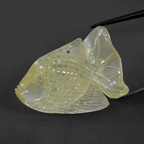 41.09캐럿 천연 레몬 쿼츠, 투명한, 34.9×22.5 mm, 투명/반투명
