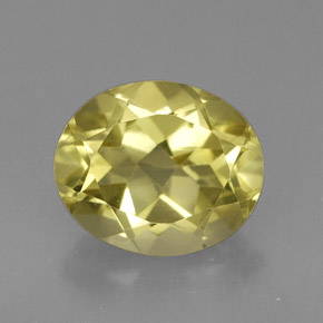 3.73캐럿 천연 레몬 쿼츠, 타원형 컷, 11×9.2 mm, VVS-VS