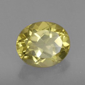 3.73캐럿 천연 레몬 쿼츠, 타원형 컷, 11×9.2 mm, VVS-VS