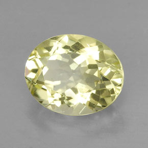 3.80캐럿 천연 레몬 쿼츠, 타원형 컷, 11.2×9.1 mm, VVS