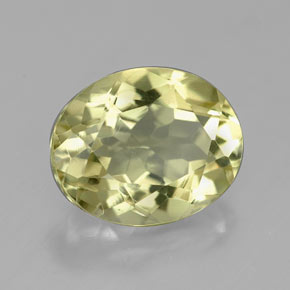 3.78캐럿 천연 레몬 쿼츠, 타원형 컷, 11.2×9.1 mm, VVS