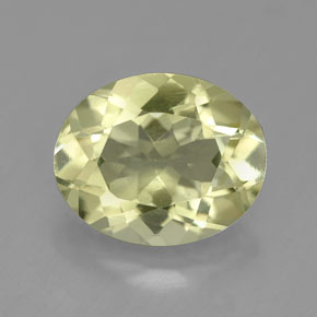 3.43캐럿 천연 레몬 쿼츠, 타원형 컷, 11.3×9.1 mm, VVS