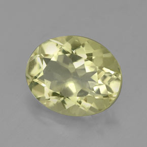 3.43캐럿 천연 레몬 쿼츠, 타원형 컷, 11.3×9.1 mm, VVS