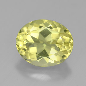 3.75캐럿 천연 레몬 쿼츠, 타원형 컷, 11.1×9.1 mm, VVS