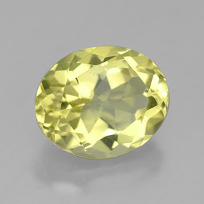 3.75캐럿 천연 레몬 쿼츠, 타원형 컷, 11.1×9.1 mm, VVS