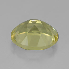 3.73캐럿 천연 라이트 옐로우 쿼츠, 타원형 컷, 11.2×9.2 mm, VVS