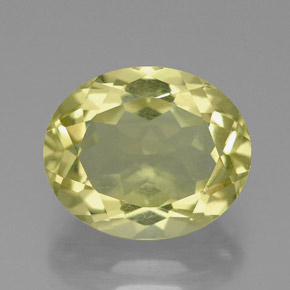 3.53캐럿 천연 레몬 쿼츠, 타원형 컷, 11.1×9.2 mm, VVS