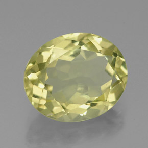 3.53캐럿 천연 레몬 쿼츠, 타원형 컷, 11.1×9.2 mm, VVS