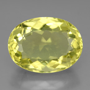 10.14캐럿 천연 레몬 쿼츠, 타원형 컷, 16.1×12.2 mm, VVS