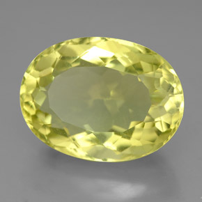 10.14캐럿 천연 레몬 쿼츠, 타원형 컷, 16.1×12.2 mm, VVS