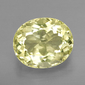 4.87캐럿 천연 레몬 쿼츠, 타원형 컷, 12×10 mm, VVS