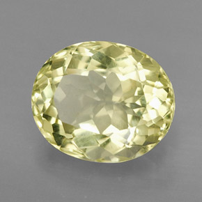 4.87캐럿 천연 레몬 쿼츠, 타원형 컷, 12×10 mm, VVS