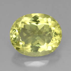 4.65캐럿 천연 레몬 쿼츠, 타원형 컷, 12.2×10.1 mm, VVS
