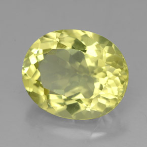 4.65캐럿 천연 레몬 쿼츠, 타원형 컷, 12.2×10.1 mm, VVS