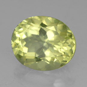 5.07캐럿 천연 레몬 쿼츠, 타원형 컷, 12.1×10.1 mm, VVS