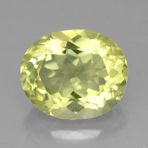 4.59캐럿 천연 레몬 쿼츠, 타원형 컷, 12.1×10.1 mm, VVS