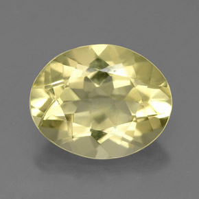 3.26캐럿 천연 레몬 쿼츠, 타원형 컷, 11.2×9.1 mm, VS