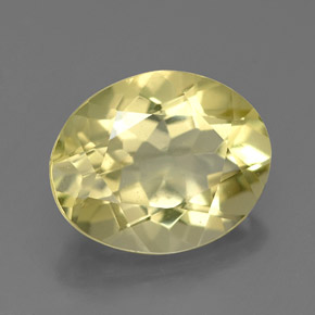 3.26캐럿 천연 레몬 쿼츠, 타원형 컷, 11.2×9.1 mm, VS