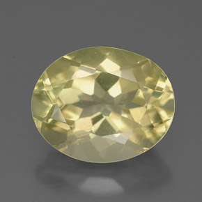 3.42캐럿 천연 레몬 쿼츠, 타원형 컷, 10.9×8.8 mm, VVS