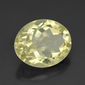 3.31캐럿 천연 레몬 쿼츠, 타원형 컷, 11.1×9.1 mm, VVS-VS