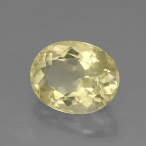 4.25캐럿 천연 레몬 쿼츠, 타원형 컷, 11.9×9.3 mm, VVS-VS