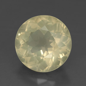 4.38캐럿 천연 레몬 쿼츠, 라운드 컷, 10.70 mm, VVS-VS