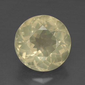 4.38캐럿 천연 레몬 쿼츠, 라운드 컷, 10.70 mm, VVS-VS