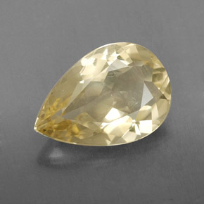 2.62캐럿 천연 레몬 쿼츠, 배 모양, 12.2×8.4 mm, VVS-VS