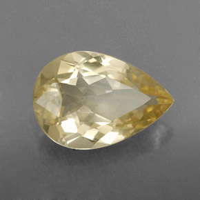 2.62캐럿 천연 레몬 쿼츠, 배 모양, 12.2×8.4 mm, VVS-VS