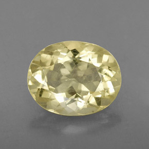 3.12캐럿 천연 라이트 옐로우 쿼츠, 타원형 컷, 11×8.8 mm, VVS