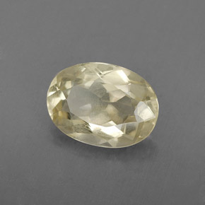 1.69캐럿 천연 레몬 쿼츠, 타원형 컷, 9.4×6.9 mm, VVS