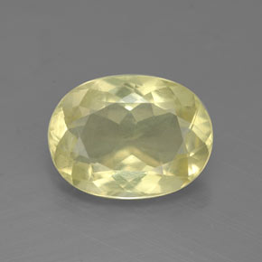 5.04캐럿 천연 레몬 쿼츠, 타원형 컷, 13.6×10.3 mm, VS-SI