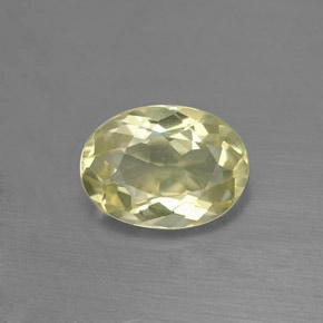 1.45캐럿 천연 레몬 쿼츠, 타원형 컷, 9.1×6.7 mm, VVS-VS