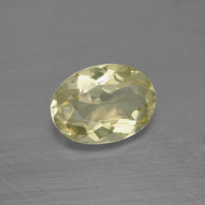 1.45캐럿 천연 레몬 쿼츠, 타원형 컷, 9.1×6.7 mm, VVS-VS