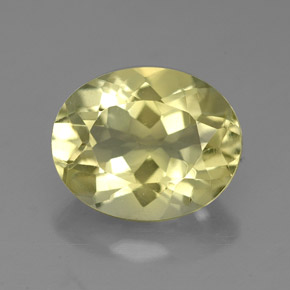 3.42캐럿 천연 레몬 쿼츠, 타원형 컷, 11.1×9 mm, VVS