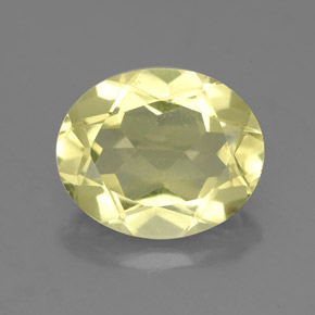 3.08캐럿 천연 레몬 쿼츠, 타원형 컷, 11×9.1 mm, VS