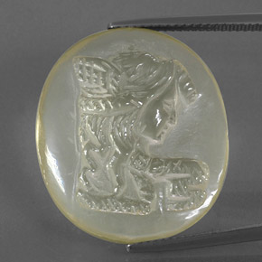 23.82캐럿 천연 레몬 쿼츠, 멋진 모양, 24.4×21.6 mm, 투명한