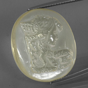 23.82캐럿 천연 레몬 쿼츠, 멋진 모양, 24.4×21.6 mm, 투명한