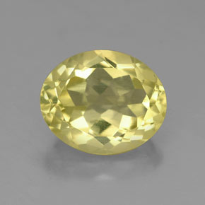 3.51캐럿 천연 레몬 쿼츠, 타원형 컷, 11×9.1 mm, VS